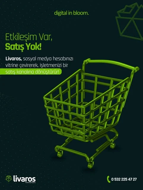 Etkileşim var, satış yok — Livaros Instagram