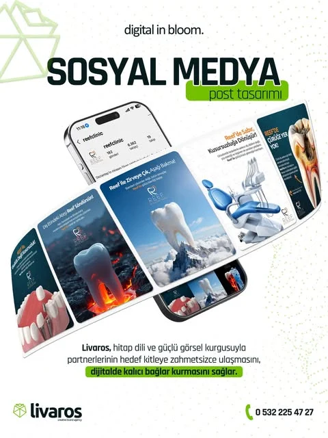 Sosyal medya post tasarımı — sağlık — Livaros Instagram